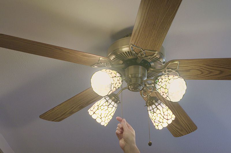 Image of ceiling fan. Video - Energy Saving Tip 2.