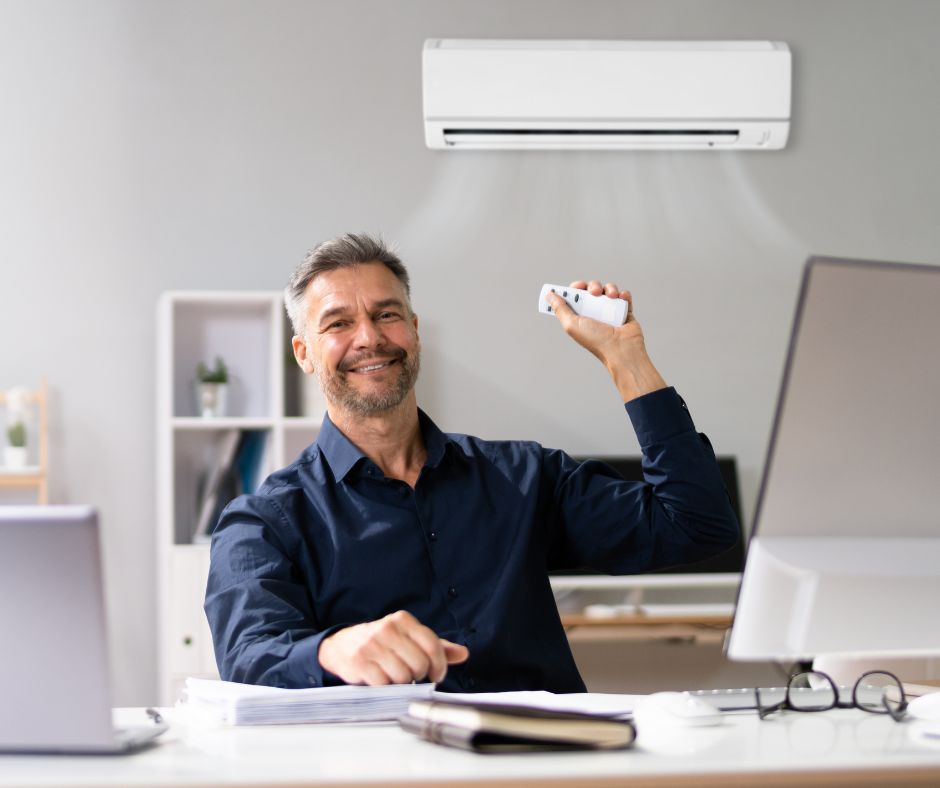 Ductless Air Conditioners blowing air in office