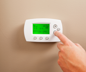thermostat being turned down at night