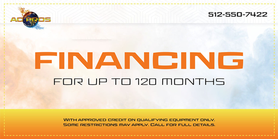 Financing for up to 120 months