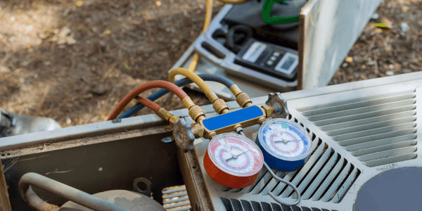 HVAC System repaired outside home in Austin