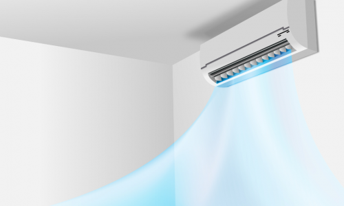 ductless systems air conditioner blowing air